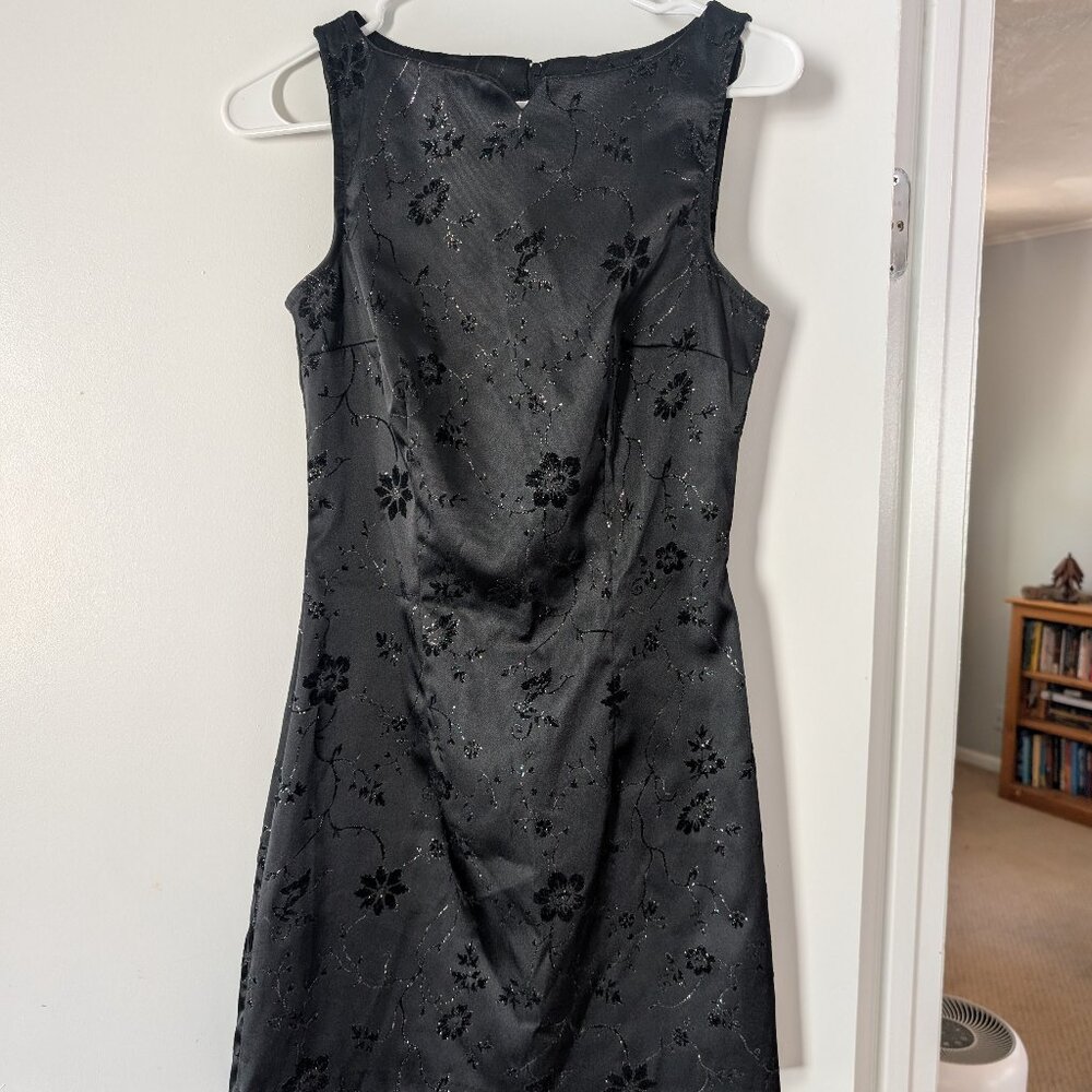 90s chinese-inspired black party dress